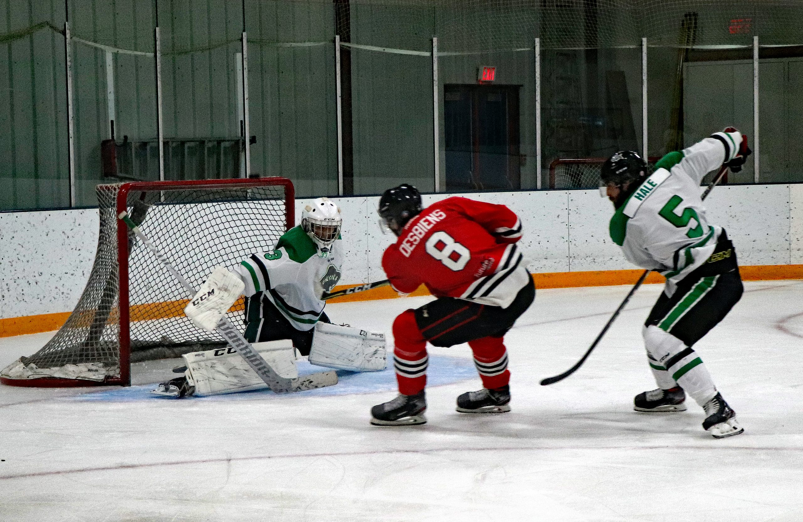 Photo of Simon Besbiens who had four goals in the game